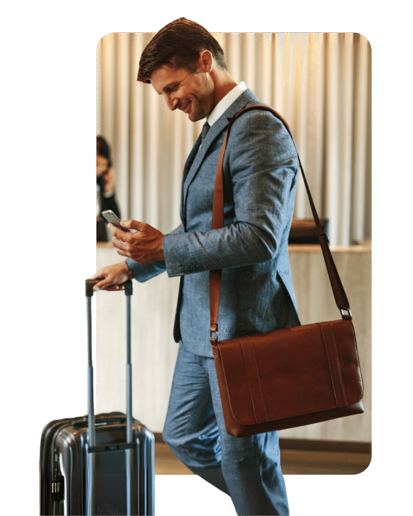 Hombre de negocios Llegando al hotel e1744848825155